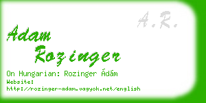 adam rozinger business card